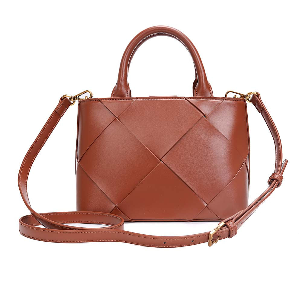 Bolsa Transversal Santa Lolla Terracota Trama Geométrica