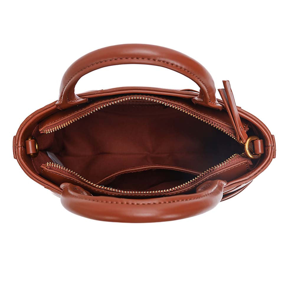 Bolsa Transversal Santa Lolla Terracota Trama Geométrica