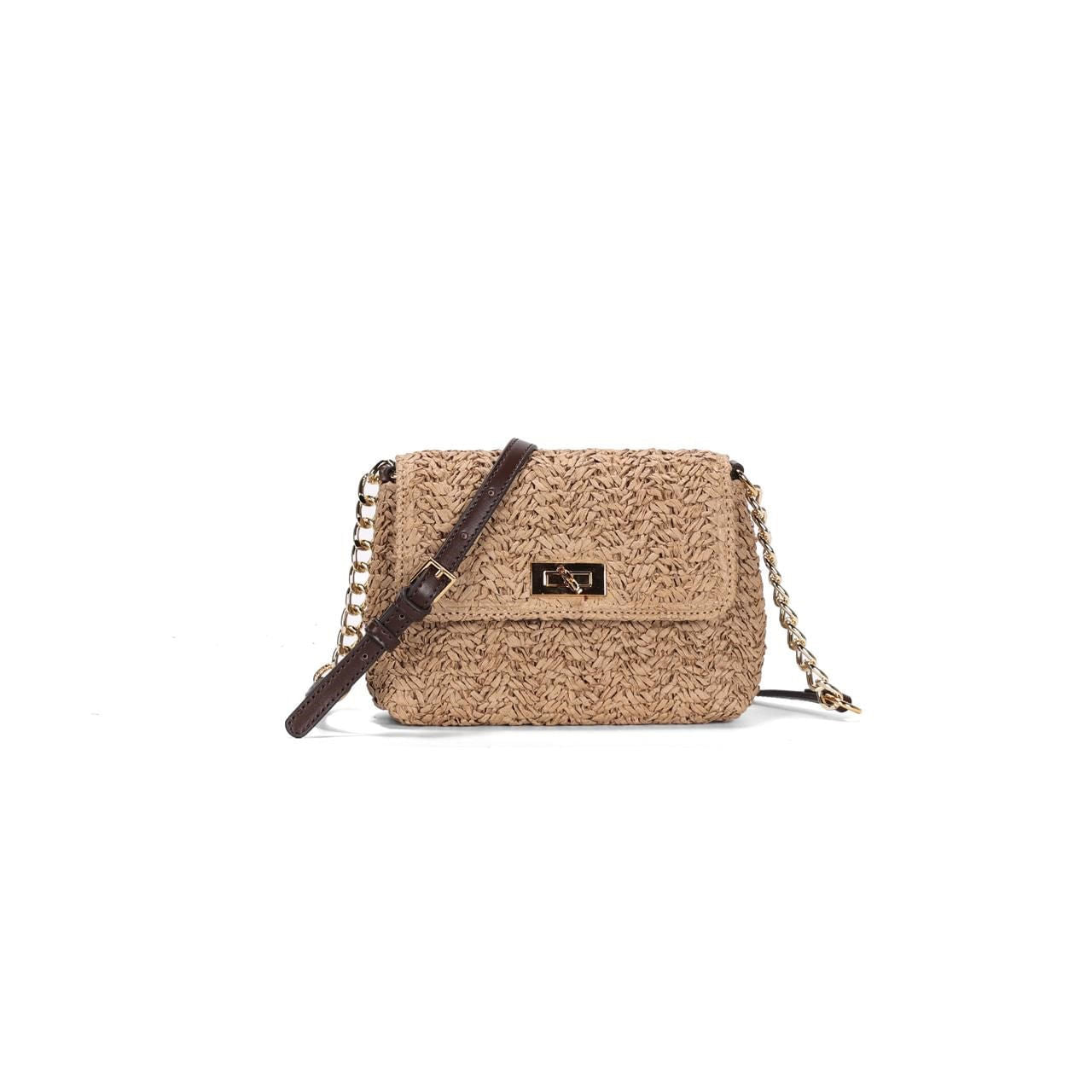 Bolsa Transversal Santa Lolla Tramada Bege