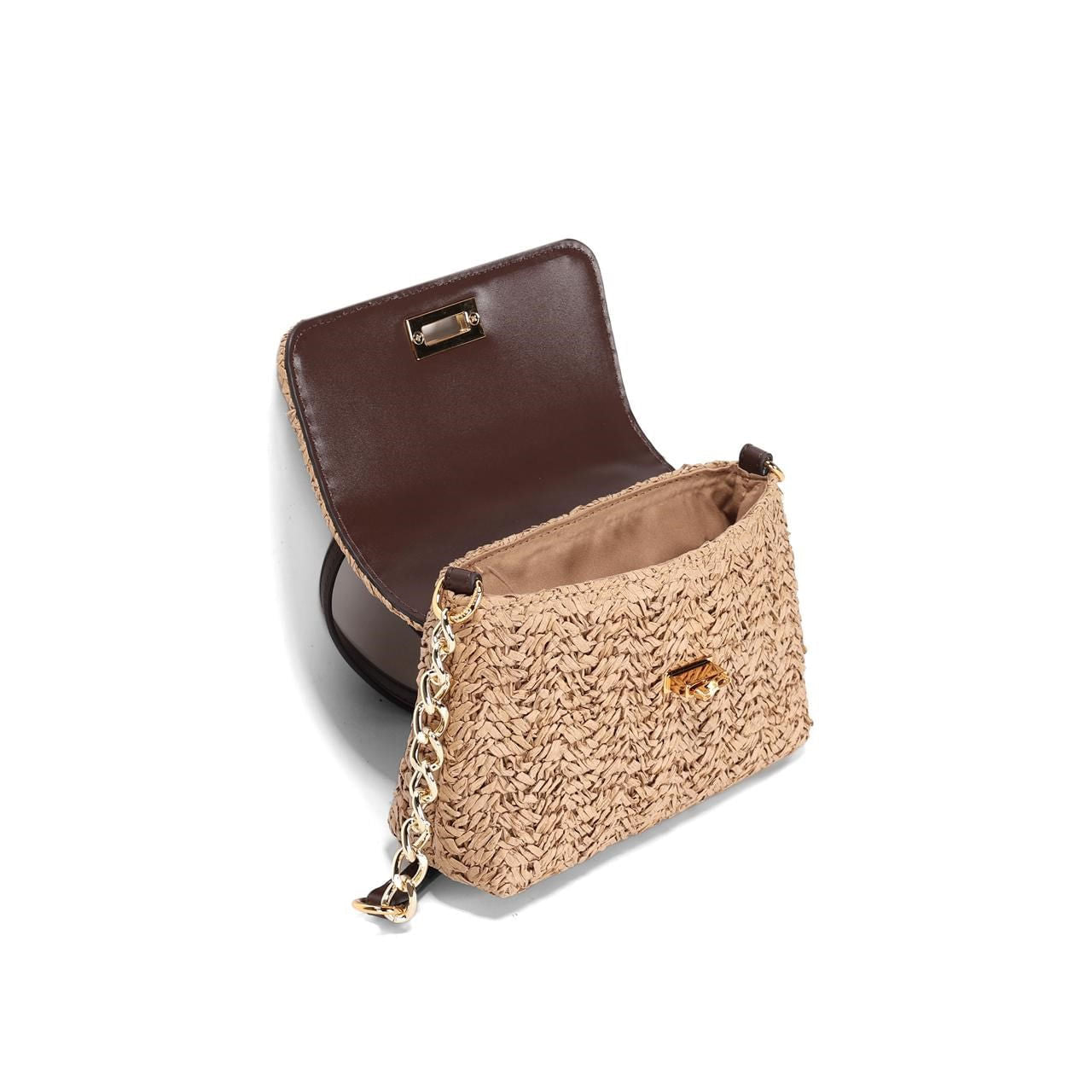 Bolsa Transversal Santa Lolla Tramada Bege