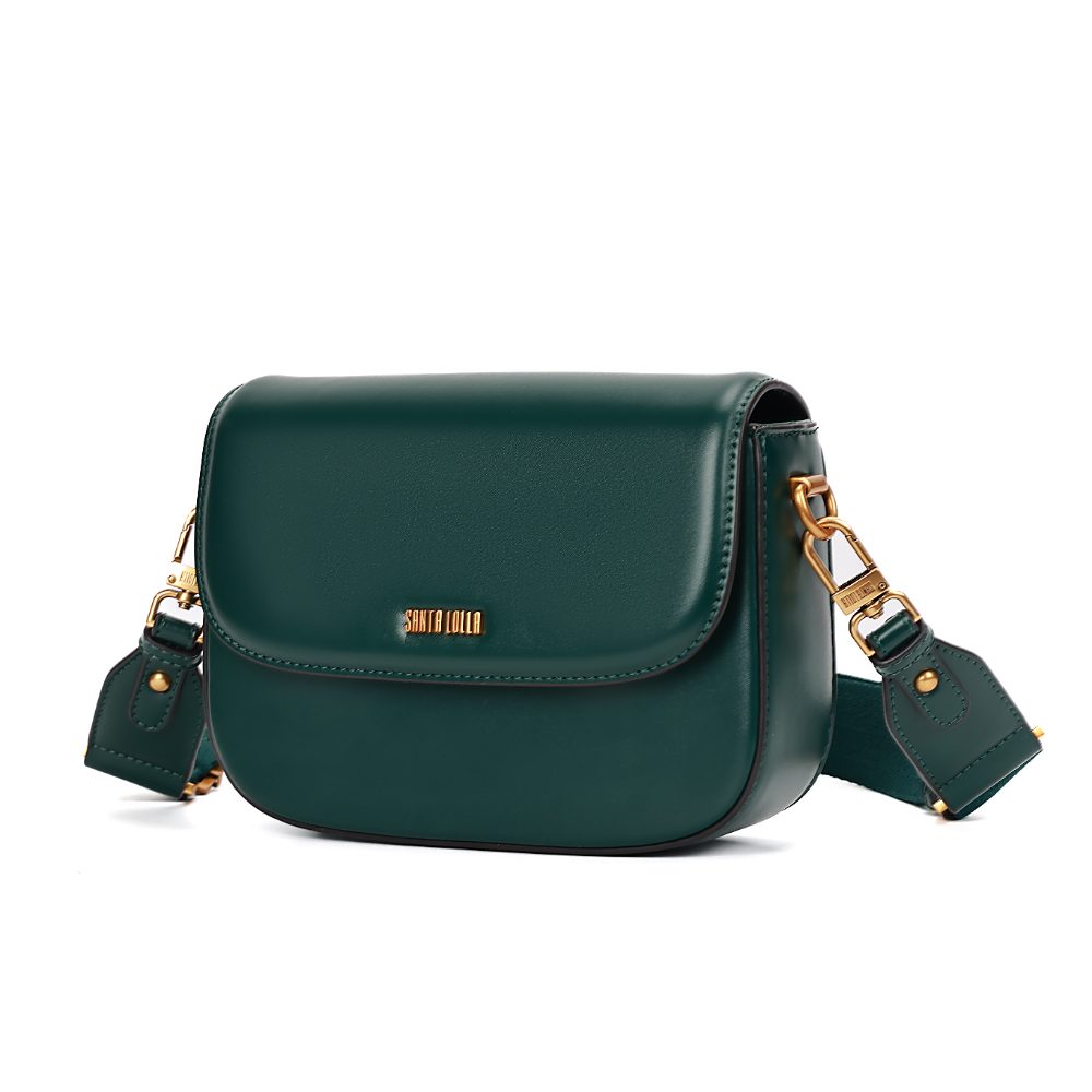 Bolsa Transversal Santa Lolla Verde Alça Têxtil