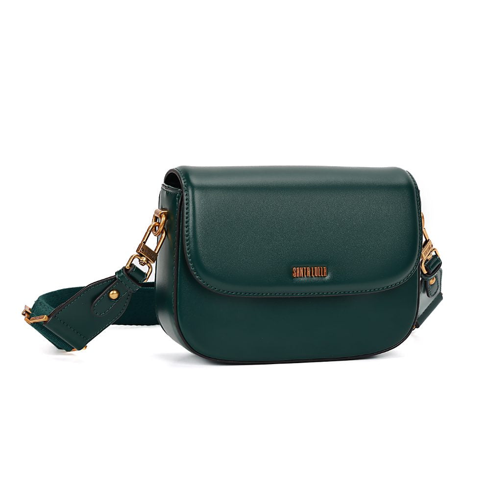 Bolsa Transversal Santa Lolla Verde Alça Têxtil