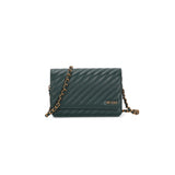Bolsa Transversal Santa Lolla Verde Matelassê Corrente