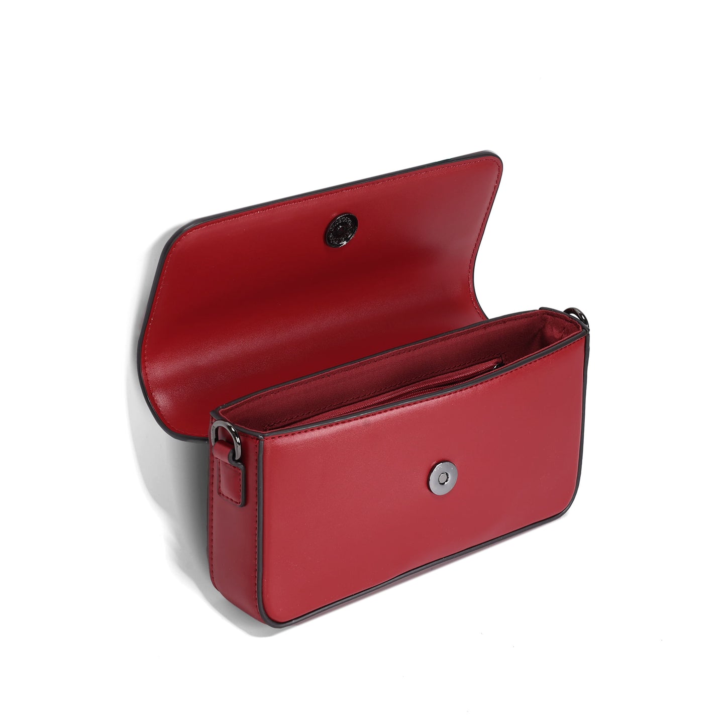 Bolsa Transversal Santa Lolla Vermelha Aba Vivo Preto