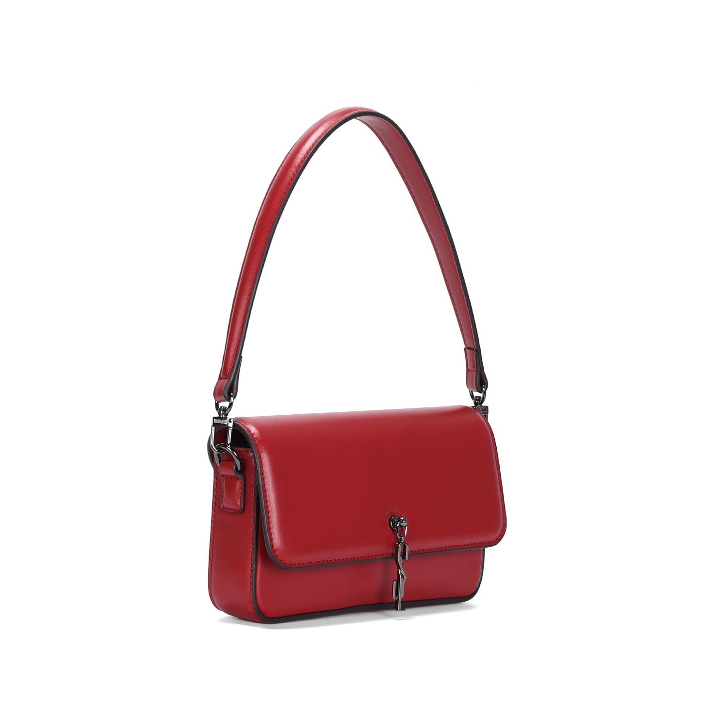 Bolsa Transversal Santa Lolla Vermelha Aba Vivo Preto