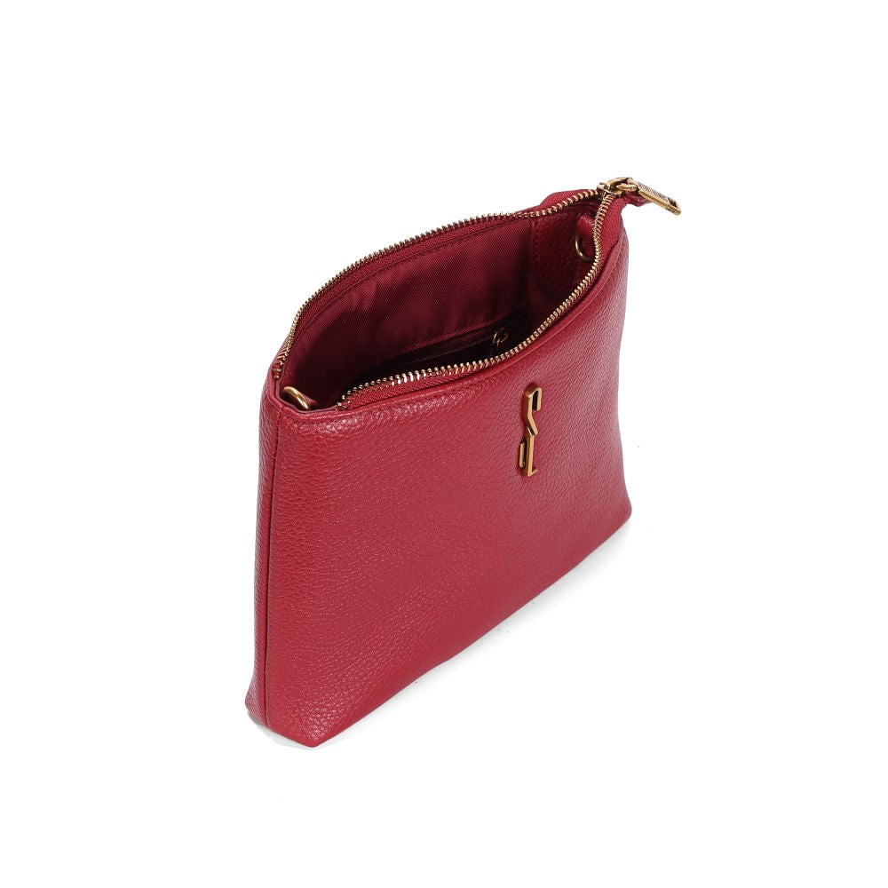 Bolsa Transversal Santa Lolla Vermelha Alça Correntes