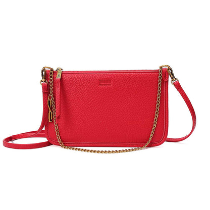 Bolsa Transversal Santa Lolla Vermelha Corrente Dourada