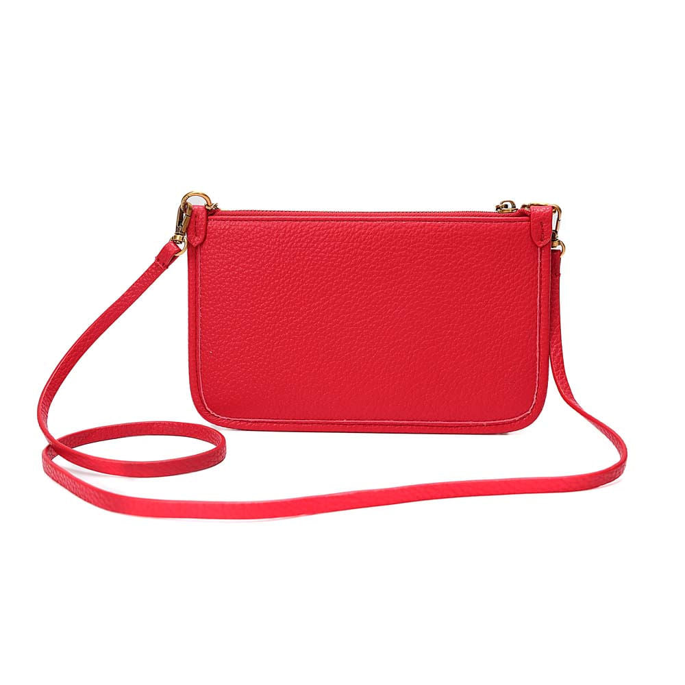 Bolsa Transversal Santa Lolla Vermelha Corrente Dourada