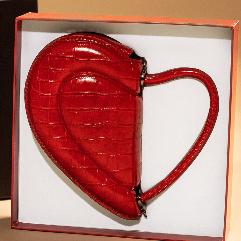 Bolsa Transversal Santa Lolla Vermelha Croco Corrente
