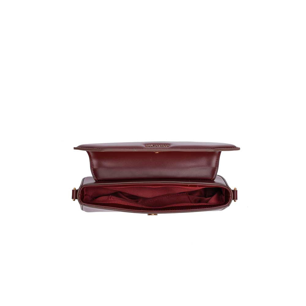 Bolsa Transversal Santa Lolla Vinho Alça Tiracolo
