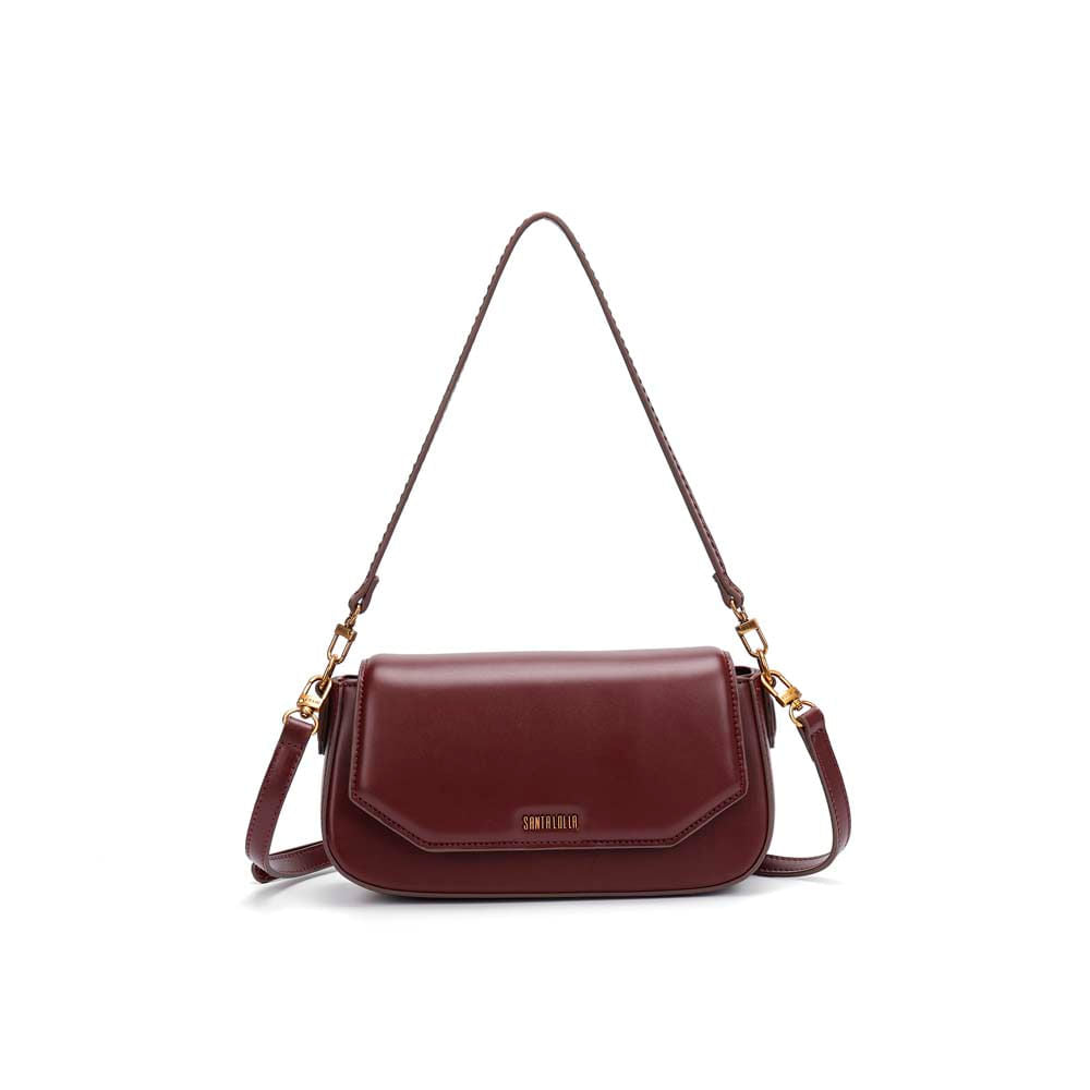 Bolsa Transversal Santa Lolla Vinho Alça Tiracolo