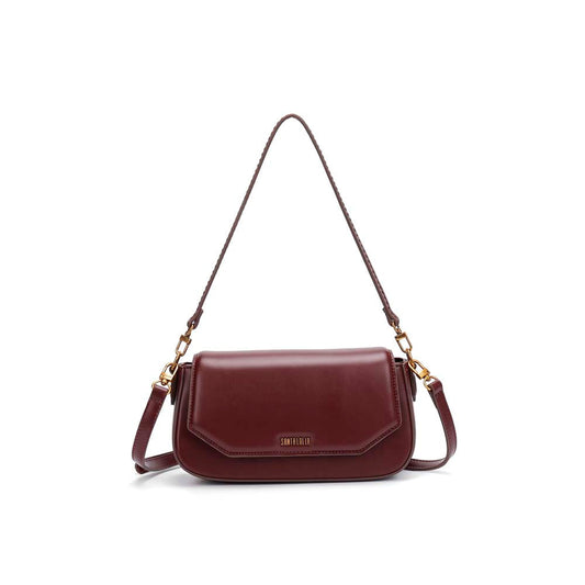 Bolsa Transversal Santa Lolla Vinho Alça Tiracolo