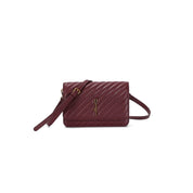 Bolsa Transversal Santa Lolla Vinho Matelassê