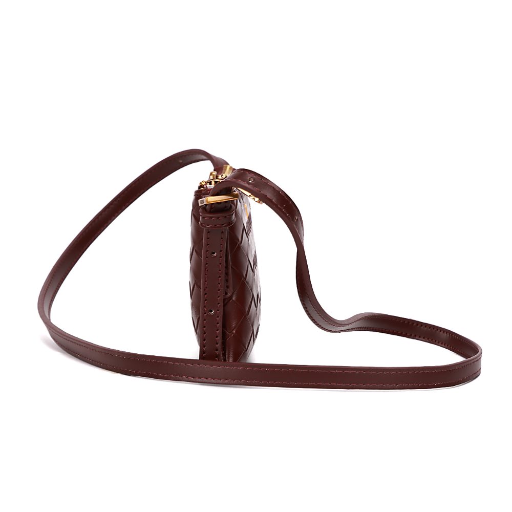 Bolsa Transversal Santa Lolla Vinho Tressê Pequena
