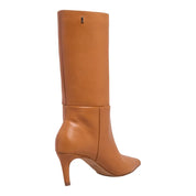 Bota Santa Lolla Caramelo Couro Cano Alto Salto Fino