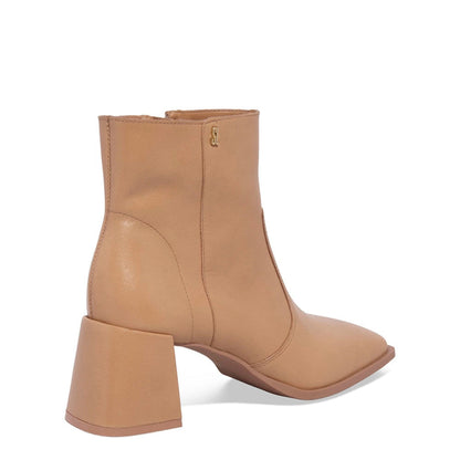 Bota Santa Lolla Caramelo Couro Salto Bloco