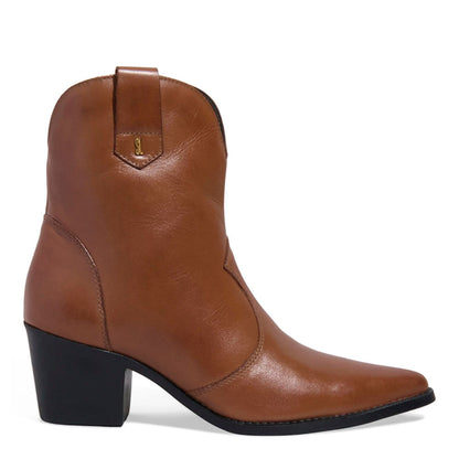 Bota Santa Lolla Caramelo Couro Salto Bloco