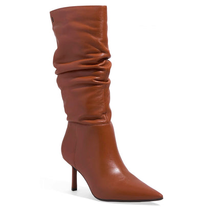 Bota Santa Lolla Caramelo Slouch Salto Fino