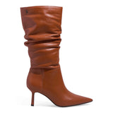 Bota Santa Lolla Caramelo Slouch Salto Fino