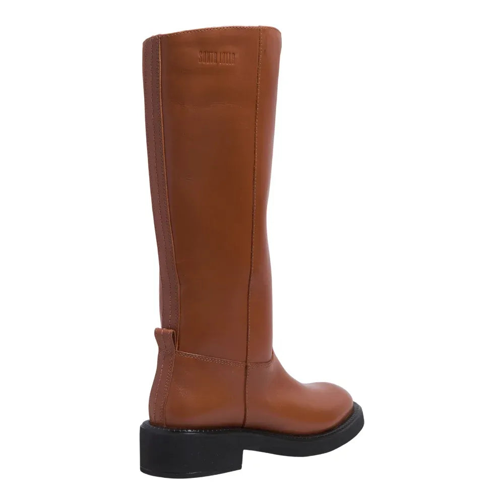 Bota Santa Lolla Marrom Cano Alto Sola Preta