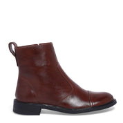 Bota Santa Lolla Marrom Couro Cano Curto Salto Bloco