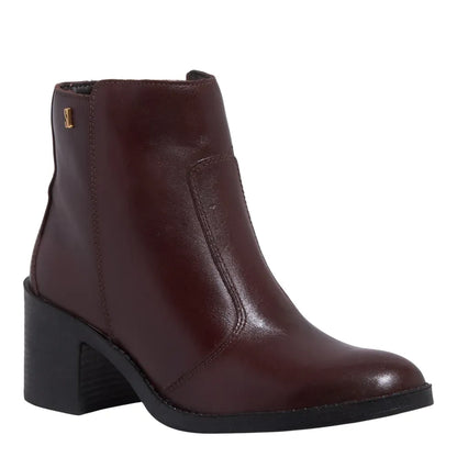 Bota Santa Lolla Marrom Couro Salto Bloco