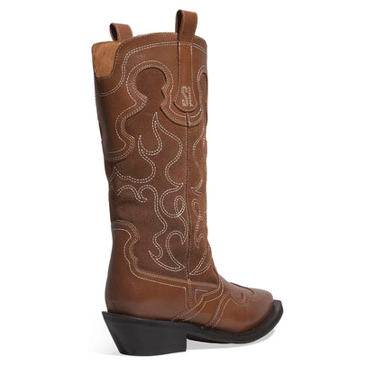 Bota Santa Lolla Marrom Western Couro Camurça