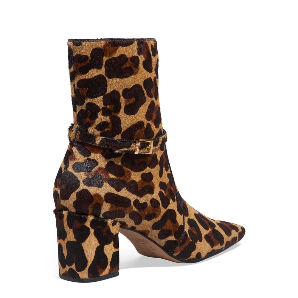 Bota Santa Lolla Onça Cano Curto Fivela Salto Bloco