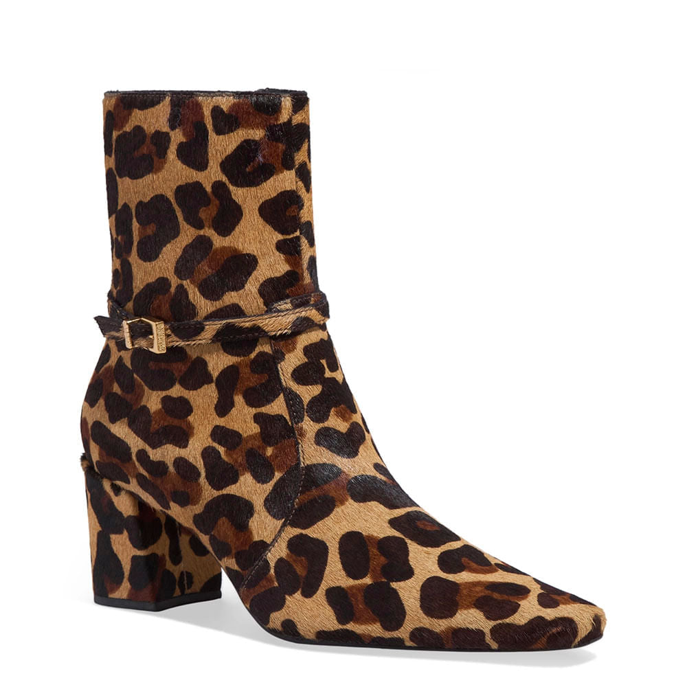 Bota Santa Lolla Onça Cano Curto Fivela Salto Bloco