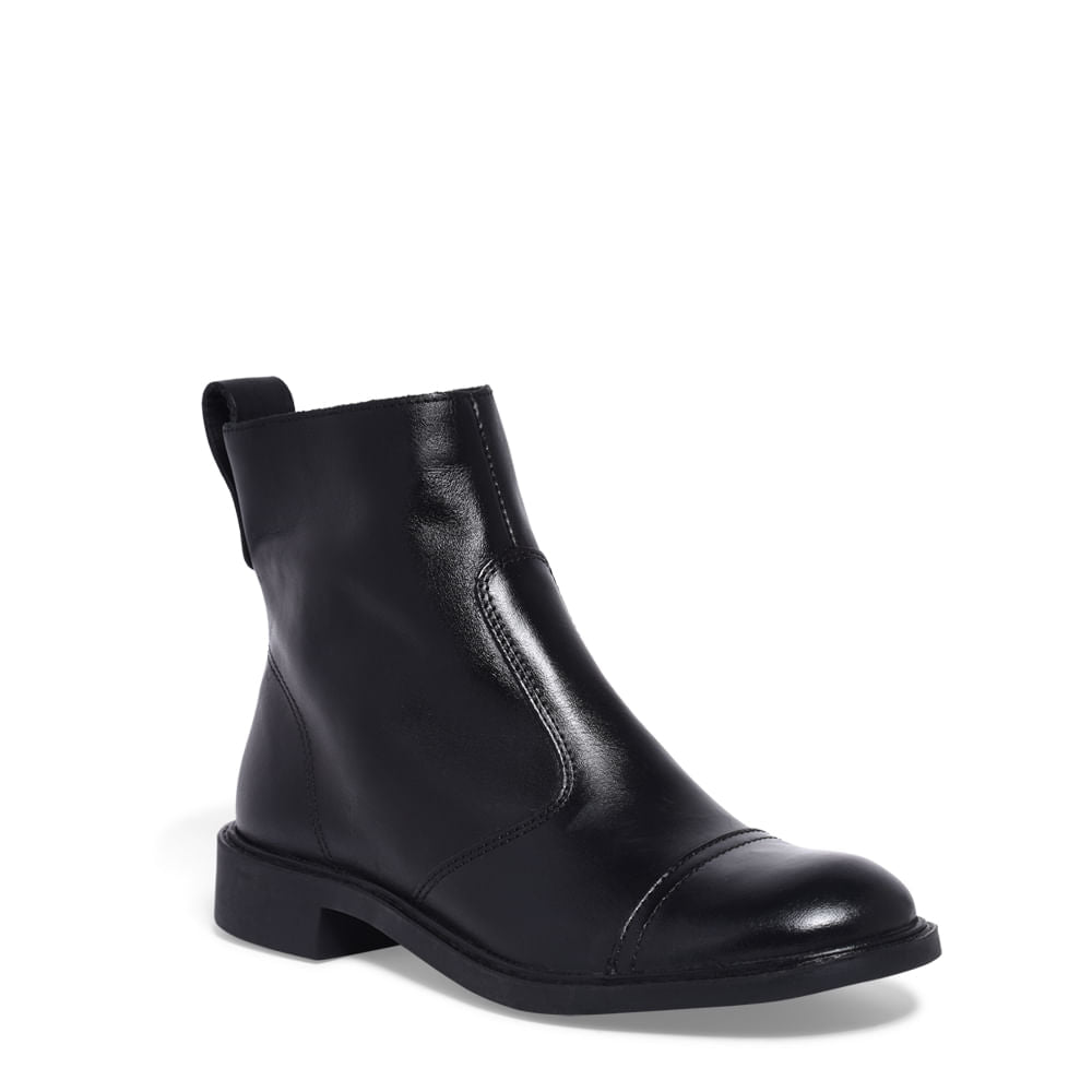 Bota Santa Lolla Preta Cano Curto Salto Baixo