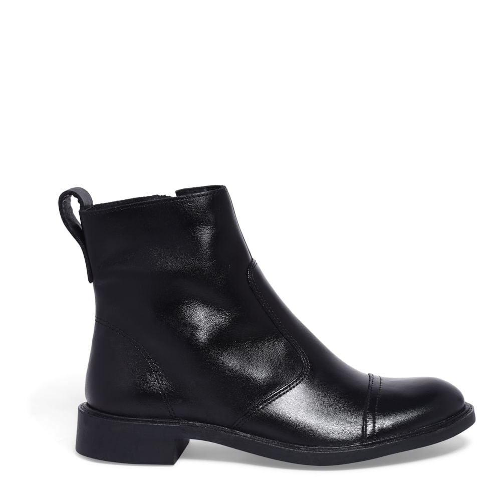 Bota Santa Lolla Preta Cano Curto Salto Baixo