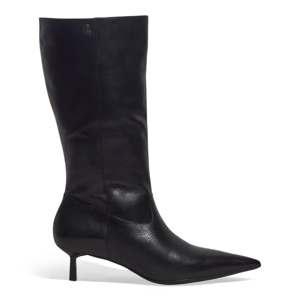 Bota Santa Lolla Preta Cano Médio Salto Baixo