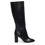 Bota Santa Lolla Preta Couro Cano Alto Salto Bloco
