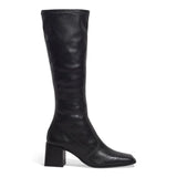 Bota Santa Lolla Preta Couro Cano Alto Salto Bloco