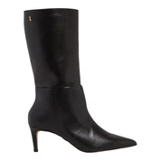Bota Santa Lolla Preta Couro Cano Alto Salto Fino