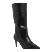 Bota Santa Lolla Preta Couro Cano Alto Salto Fino