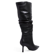 Bota Santa Lolla Preta Couro Cano Alto Slouch