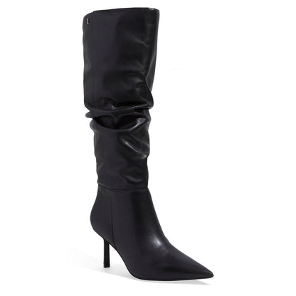 Bota Santa Lolla Preta Couro Cano Alto Slouch