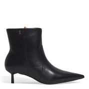 Bota Santa Lolla Preta Couro Cano Curto Salto Baixo