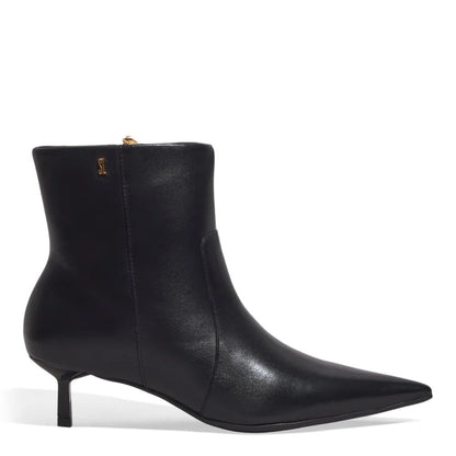 Bota Santa Lolla Preta Couro Cano Curto Salto Baixo