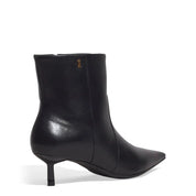 Bota Santa Lolla Preta Couro Cano Curto Salto Baixo