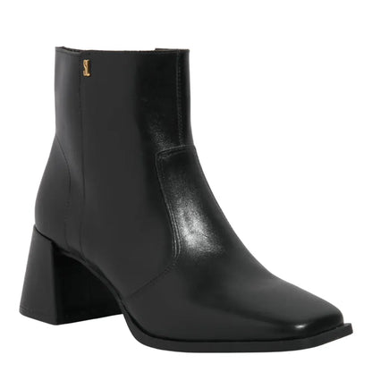 Bota Santa Lolla Preta Couro Salto Bloco