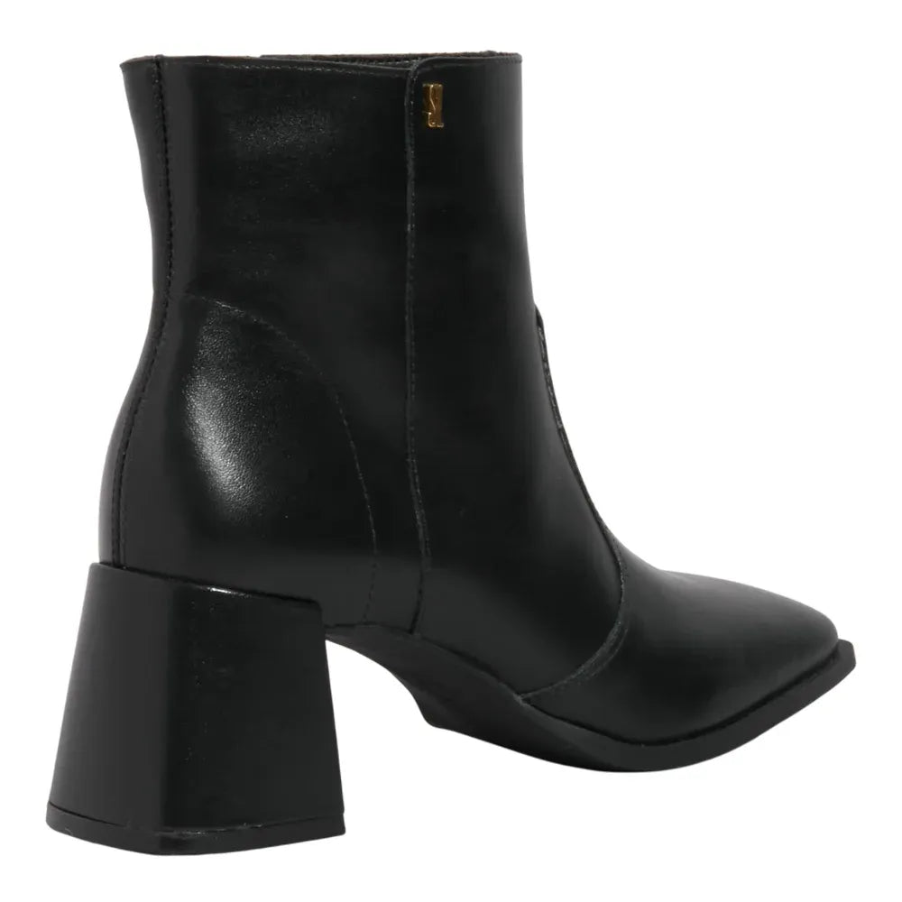 Bota Santa Lolla Preta Couro Salto Bloco