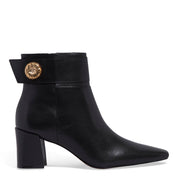 Bota Santa Lolla Preta Couro Salto Bloco