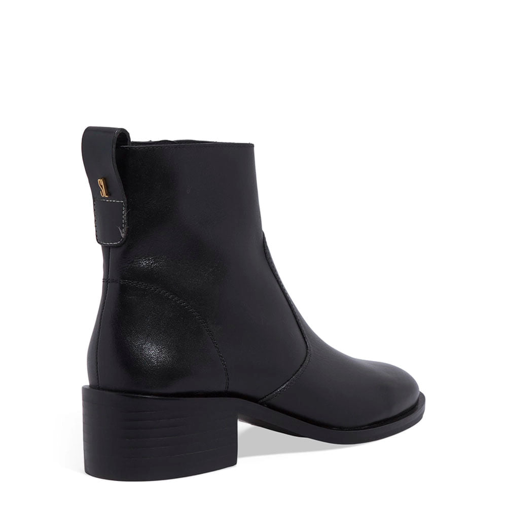 Bota Santa Lolla Preta Couro Salto Bloco