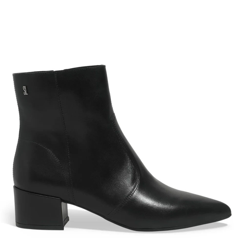 Bota Santa Lolla Preta Couro Salto Bloco