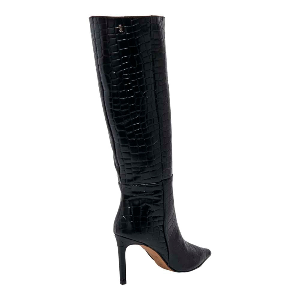 Bota Santa Lolla Preta Croco Cano Alto