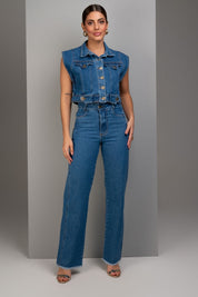Calça Loose Jeans Jeans Frysaide
