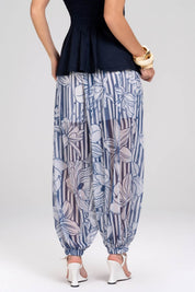 Calça Aladim Frysaide Azul Estampa Floral