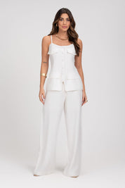 Calça Alfaiataria Off White Pantalona Frysaide